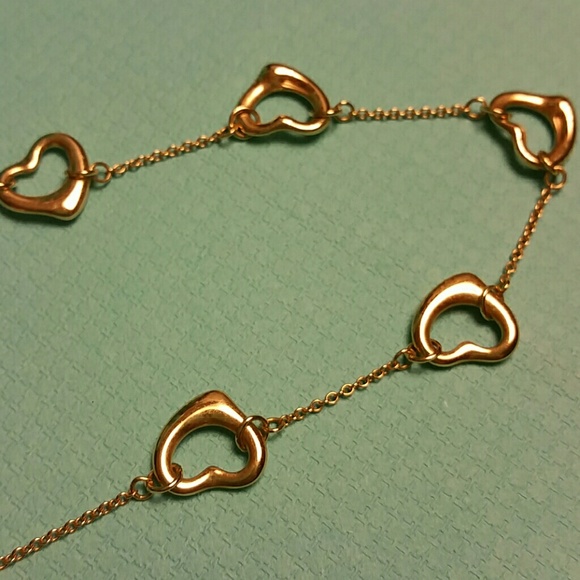 Tiffany & Co. 18k Gold Open Hearts Necklace - Picture 4 of 5